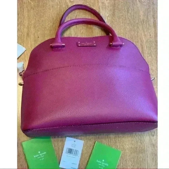 NWT KATE SPADE Carli Grove St Purple Rioja Satchel - Picture 11 of 14